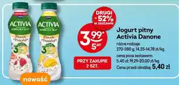 Żabka Jogurt pitny Activia Danone różne rodzaje 270-280g oferta