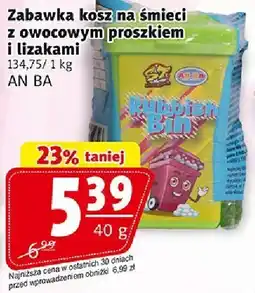 Prim Market Zabawka kosz na śmieci z owocowymi proszkami i lizakami 40g AN BA oferta