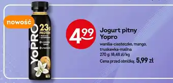Żabka Jogurt pitny Yopro wanilia-ciasteczko 270g oferta