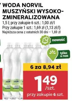 Stokrotka Market Woda Norvil Muszyński Wysokozmineralizowana oferta