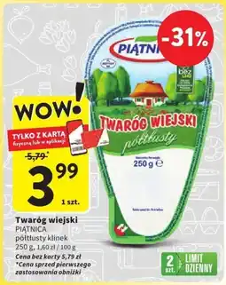 Intermarche Twaróg wiejski półtłusty 250g Piątnica oferta
