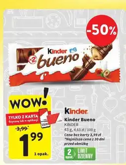 Intermarche Czekolada Kinder Bueno 43g oferta