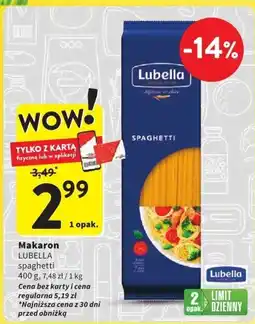 Intermarche Makaron Lubella spaghetti 400g oferta