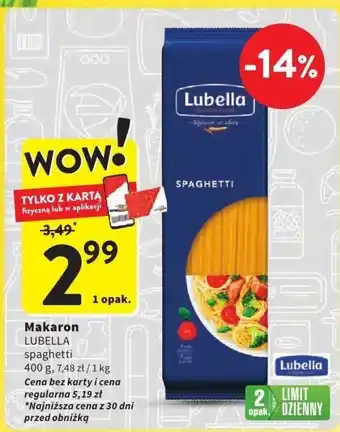 Intermarche Makaron Lubella spaghetti 400g oferta