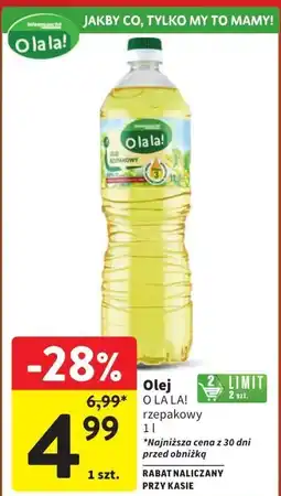 Intermarche Olej O LA LA! rzepakowy 1l oferta
