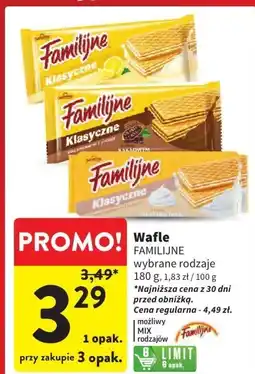 Intermarche Wafle Familijne klasyczne 180g oferta