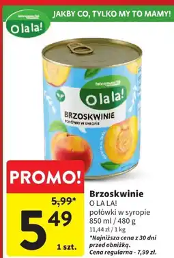 Intermarche Brzoskwinie O LA LA! w syropie 850ml oferta