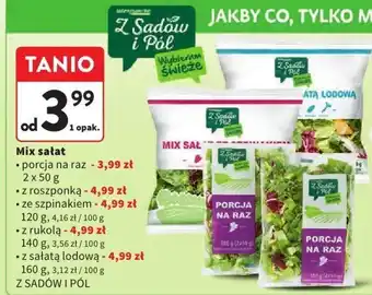 Intermarche Mix sałat porcja na raz 2 x 50 g Z Sadów i Pól oferta