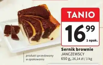 Intermarche Sernik brownie 650g JANCZEWSCY oferta