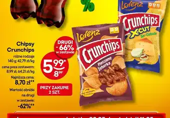 Żabka Chipsy Crunchips pieczone żeberka 140g Lorenz oferta