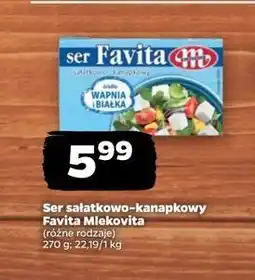 Netto Ser sałatkowo-kanapkowy 18 % Mlekovita Favita oferta
