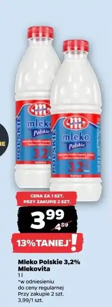 Netto Mleko polskie 3.2% Mlekovita oferta
