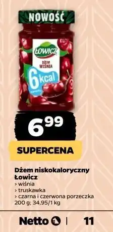 Netto Dżem czarna porzeczka 6kcal Łowicz oferta