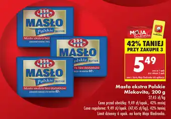 Biedronka Masło ekstra Polskie Mlekovita 200g oferta