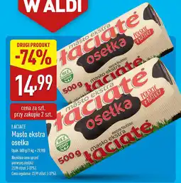 ALDI ŁACIATE Masło ekstra osełka oferta