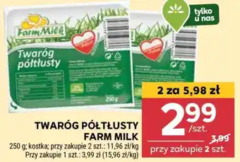 Stokrotka Market Twaróg półtłusty Farm Milk oferta