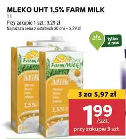 Stokrotka Market MLEKO UHT 1,5% FARM MILK oferta