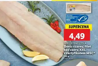 Lidl Dorsz czarny, filet bez skóry, XXL, z certyfikatem MSC oferta