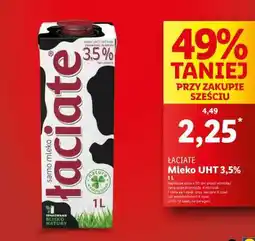 Lidl ŁACIATE Mleko UHT 3,5% 1L oferta