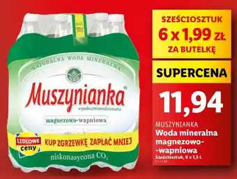 Lidl MUSZYNIANKA Woda mineralna magnezowo- -wapniowa oferta