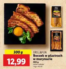 Lidl GRILL&FUN Boczek w plastrach w marynacie oferta