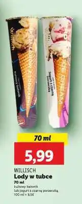 Lidl WILLISCH Lody w tubce oferta