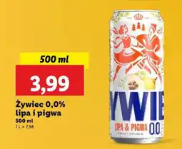 Lidl Żywiec 0,0% lipa i pigwa oferta