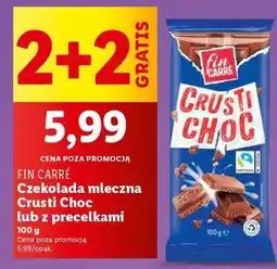Lidl FIN CARRÉ Czekolada mleczna Crusti Choc lub z precelkami oferta