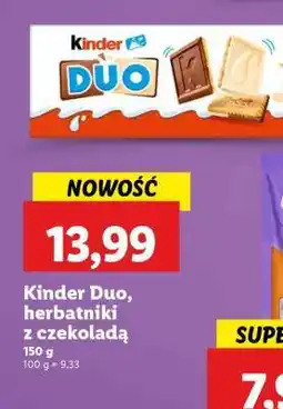 Lidl Kinder DUO, herbatniki z czekoladą oferta
