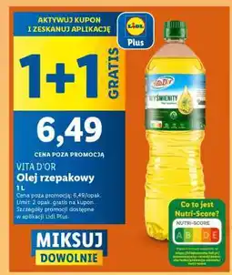 Lidl VITA D’OR Olej rzepakowy oferta