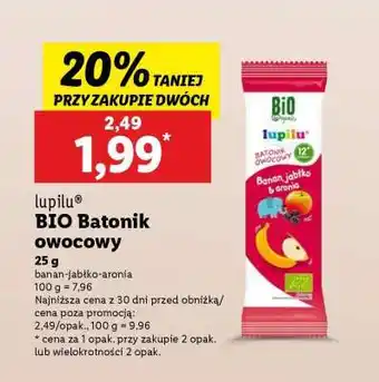Lidl LUPILU BIO Batonik owocowy oferta