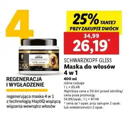 Lidl SCHWARZKOPF GLISS Maska do włosów 4 w 1 oferta