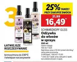 Lidl SCHWARZKOPF GLISS Odżywka do włosów w sprayu oferta