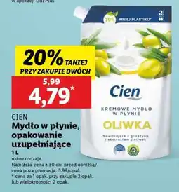 Lidl Cien Mydło w płynie, opakowanie uzupełniające oferta