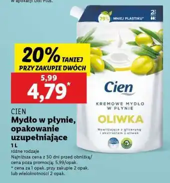 Lidl Cien Mydło w płynie, opakowanie uzupełniające oferta