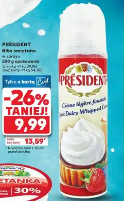 Kaufland Bita śmietana President oferta