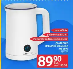 Selgros Spieniacz do mleka Clatronic oferta