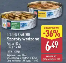 ALDI GOLDEN SEAFOOD Szproty wędzone oferta