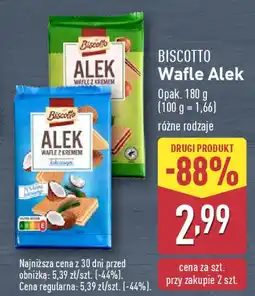 ALDI BISCOTTO Wafle Alek oferta