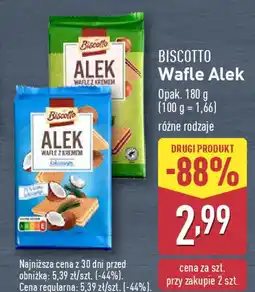 ALDI BISCOTTO Wafle Alek oferta
