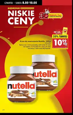 Biedronka Krem czekoladowo-orzechowy Nutella oferta