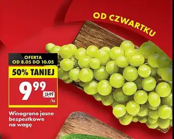Biedronka Winogrona jasne bezpestkowe oferta
