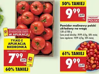 Biedronka Pomidory malinowe polska oferta