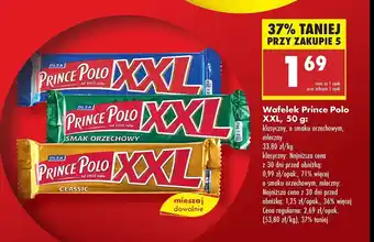 Biedronka Wafelek mleczny Prince polo xxl oferta