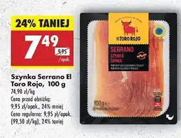 Biedronka Szynka serrano El toro rojo oferta