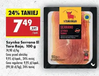 Biedronka Szynka serrano El toro rojo oferta