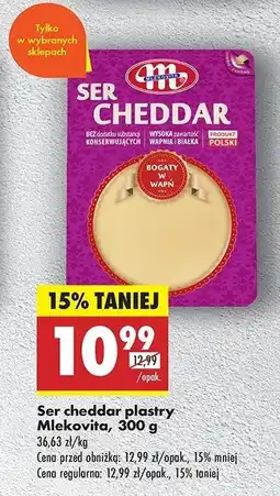 Biedronka Ser cheddar plastry Mlekovita oferta