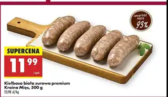 Biedronka Kiełbasa biała surowa Kraina mięs oferta