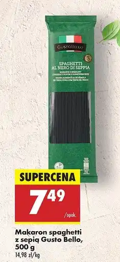 Biedronka Makaron spaghetti al nero di seppia Gustobello oferta