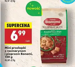 Biedronka Mini krakersy z rozmarynem i pieprzem BONOMI oferta